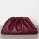 Bottega Veneta The Pouch Clutch In Bordeaux Calfskin