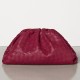 Bottega Veneta The Pouch Clutch In Amaranto Intrecciato Leather