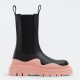 Bottega Veneta BV Tire Chelsea Boots with Pink Outsole