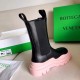 Bottega Veneta BV Tire Chelsea Boots with Pink Outsole