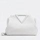 Bottega Veneta Medium Point Top Handle Bag In White Leather