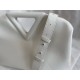 Bottega Veneta Medium Point Top Handle Bag In White Leather