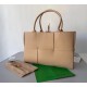 Bottega Veneta Arco Medium Tote In Beige Intrecciato Lambskin