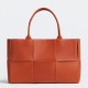 Bottega Veneta Arco Medium Tote In Maple Intrecciato Lambskin