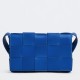 Bottega Veneta Cassett Bag In Blue Intrecciato Lambskin