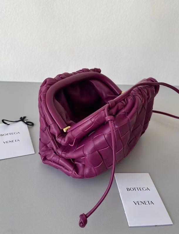 Bottega Veneta Mini Pouch In Cinnabar Intrecciato Lambskin