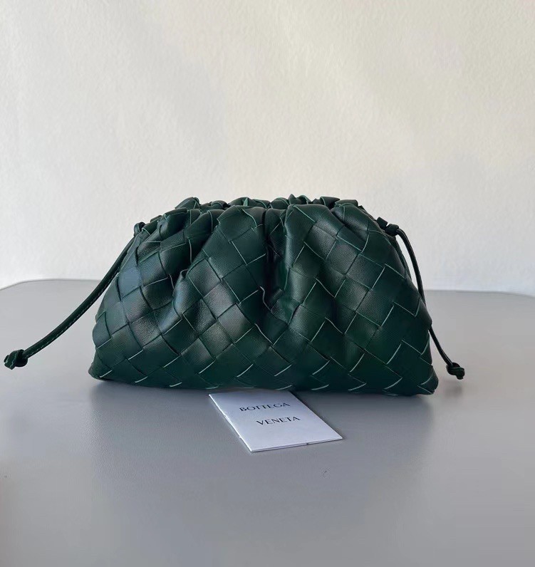 Bottega Veneta Mini Pouch In Raintree Intrecciato Lambskin