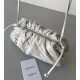 Bottega Veneta Mini Pouch In White Intrecciato Lambskin