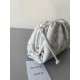 Bottega Veneta Mini Pouch In White Intrecciato Lambskin