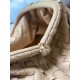 Bottega Veneta Large Pouch Clutch In Beige Intrecciato Lambskin