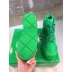 Bottega Veneta Puddle Bomber Ankle Boots In Green Fabric