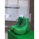 Bottega Veneta Puddle Bomber Ankle Boots In Green Fabric