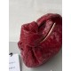 Bottega Veneta BV Jodie Mini Bag In Dark Red Intrecciato Lambskin