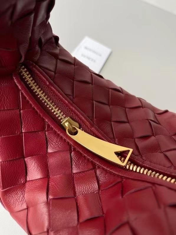 Bottega Veneta BV Jodie Mini Bag In Dark Red Intrecciato Lambskin