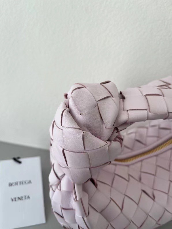 Bottega Veneta BV Jodie Mini Bag In Light Pink Intrecciato Lambskin