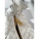 Bottega Veneta BV Jodie Mini Bag In White Intrecciato Patent Leather