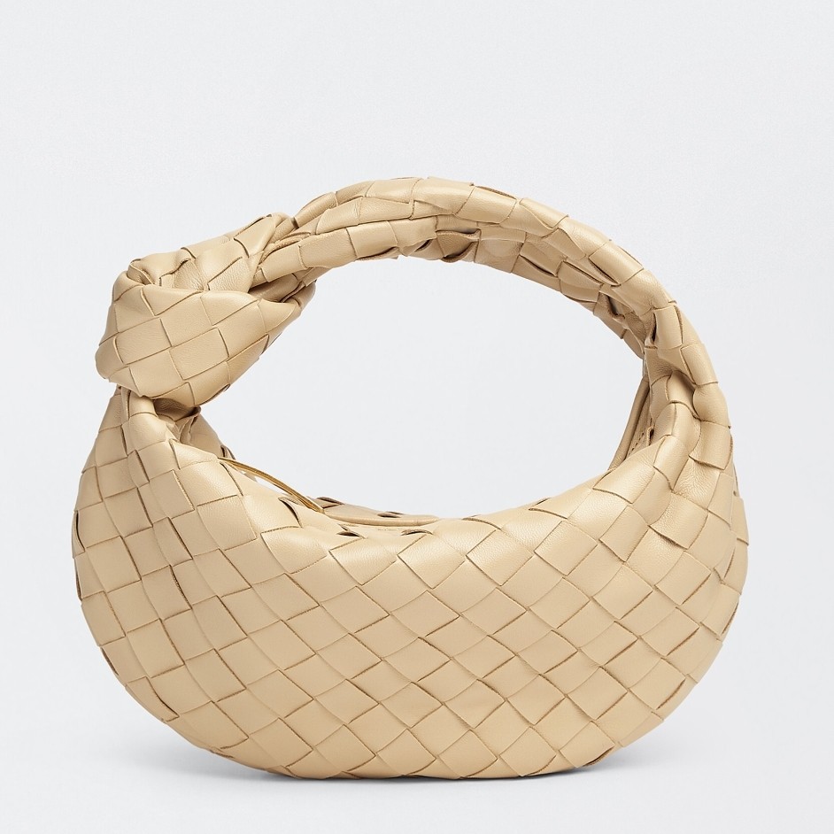 Bottega Veneta BV Jodie Mini Bag In Porridge Intrecciato Lambskin