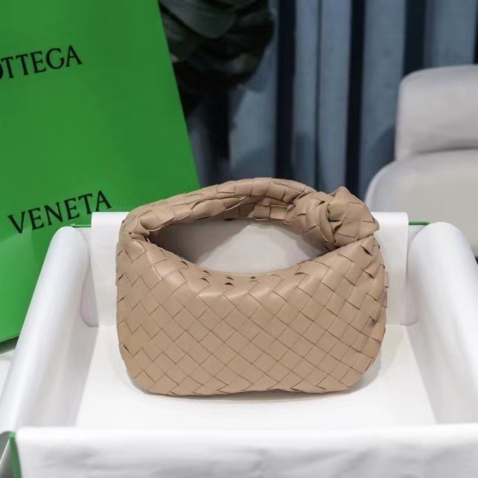 Bottega Veneta BV Jodie Mini Bag In Porridge Intrecciato Lambskin