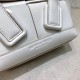 Bottega Veneta Mini Arco Bag In White Intrecciato Calfskin