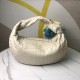 Bottega Veneta BV Jodie Small Bag In White Intrecciato Leather