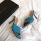 Bottega Veneta Stretch Mules 90mm In Blue Lambskin