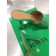 Bottega Veneta Stretch Mules 90mm In Green Lambskin