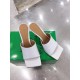 Bottega Veneta Stretch Mules 90mm In White Lambskin