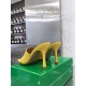 Bottega Veneta Stretch Mules 90mm In Yellow Lambskin