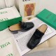 Bottega Veneta Mules In Black Crocodile Embossed Leather