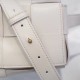 Bottega Veneta Cassette Belt Bag In White Intrecciato Leather