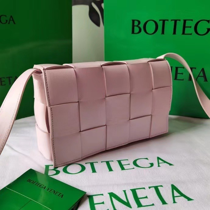 Bottega Veneta Cassett Bag In Bliss Washed Intrecciato Lambskin