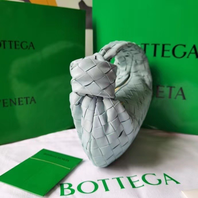 Bottega Veneta BV Jodie Mini Bag In Teal Washed Intrecciato Lambskin