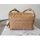 Bottega Veneta Mini Loop Bag In Beige Intrecciato Lambskin