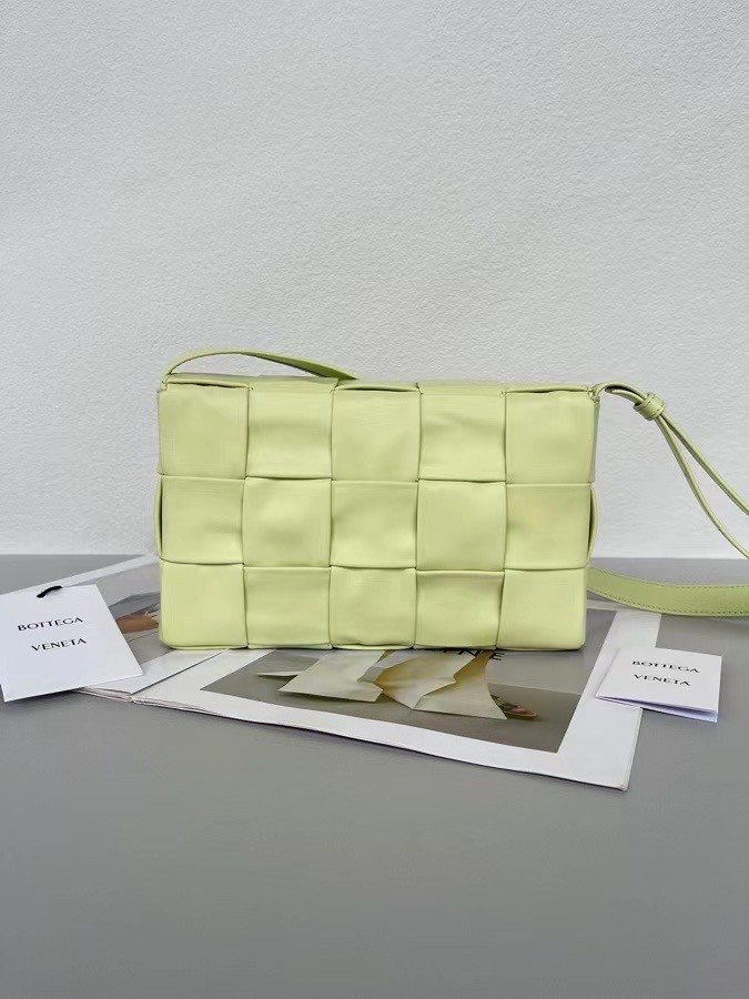 Bottega Veneta Cassett Bag In Lemon Wrinkled Calfskin