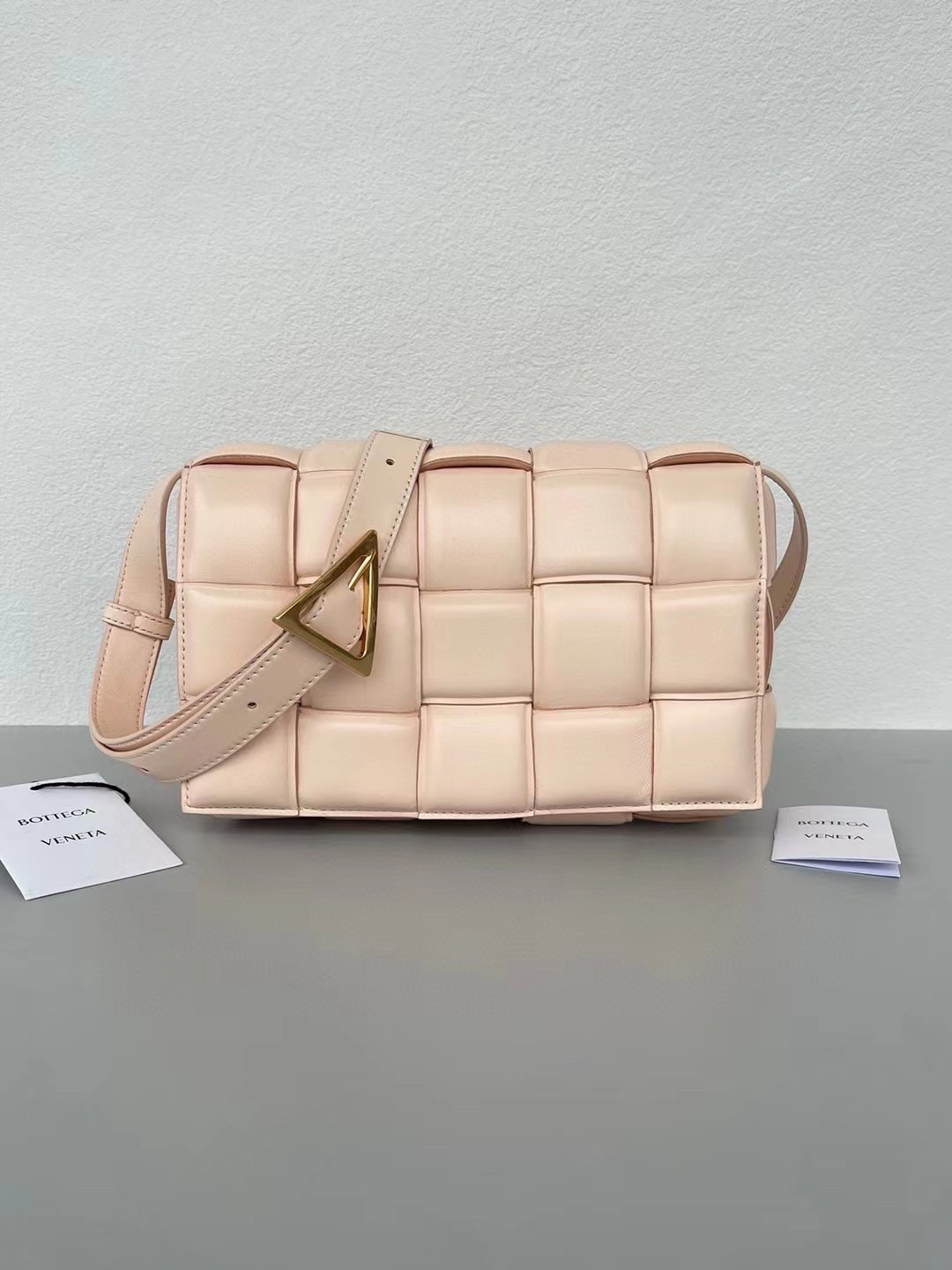 Bottega Veneta Padded Cassette Bag In Melon Lambskin