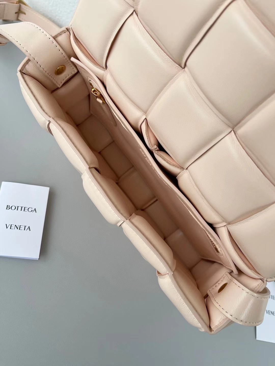 Bottega Veneta Padded Cassette Bag In Melon Lambskin