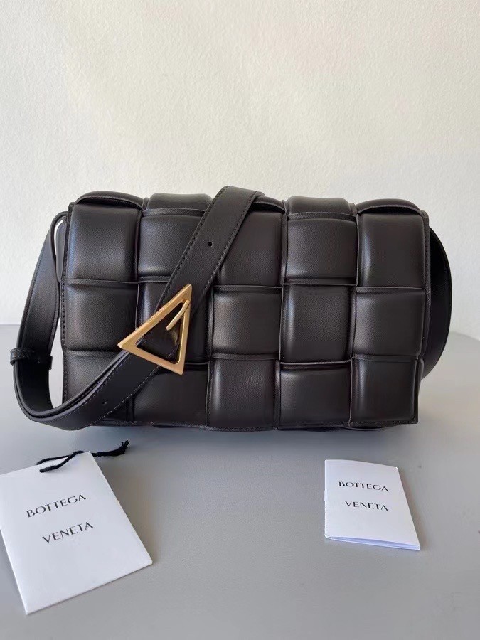 Bottega Veneta Padded Cassette Bag In Black Lambskin