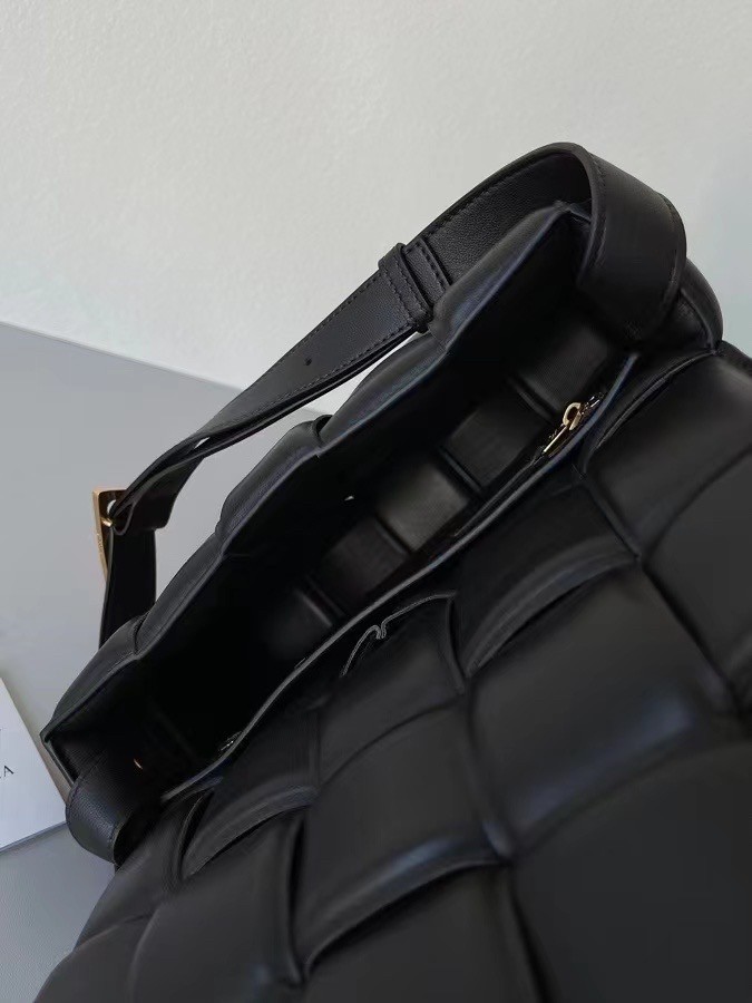 Bottega Veneta Padded Cassette Bag In Black Lambskin