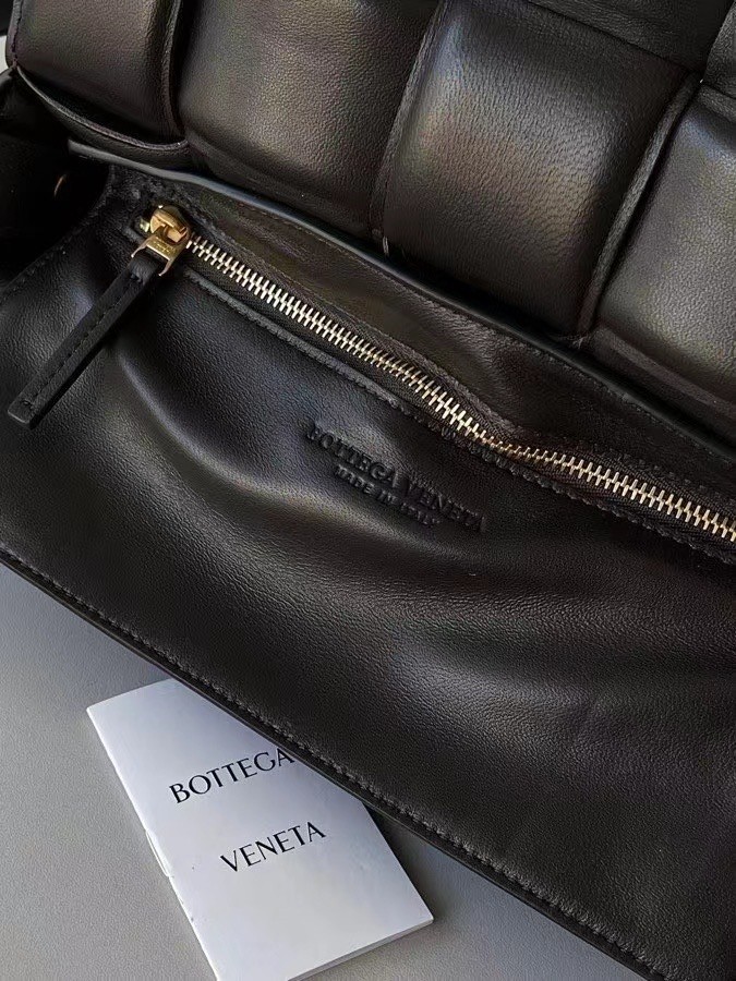 Bottega Veneta Padded Cassette Bag In Black Lambskin