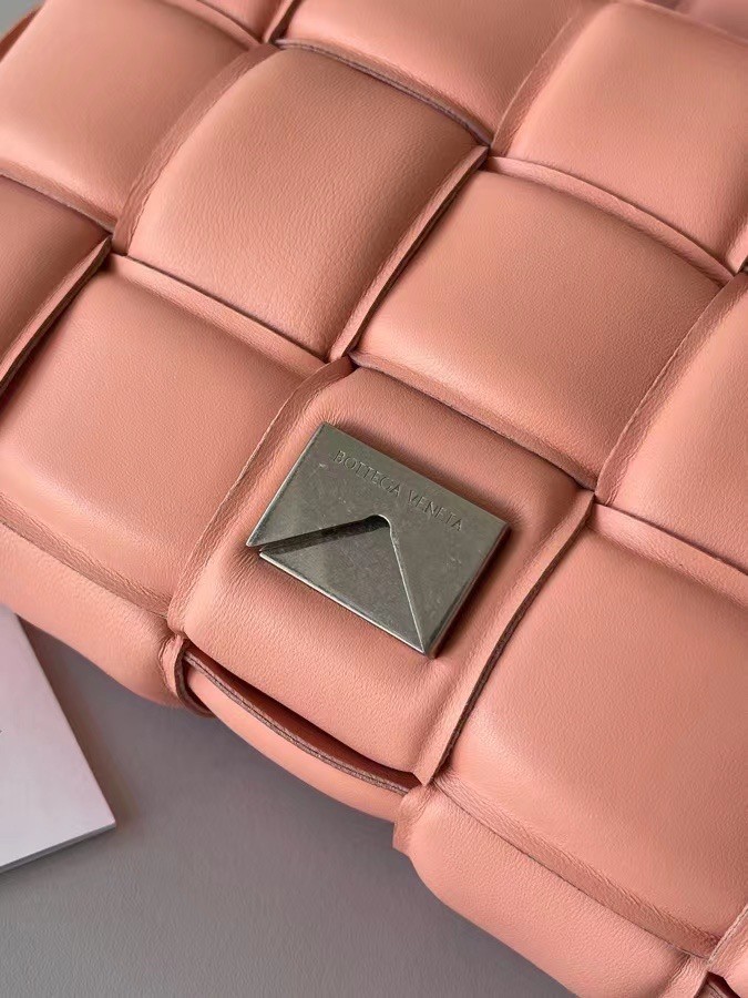 Bottega Veneta Padded Cassette Bag In Peachy Lambskin