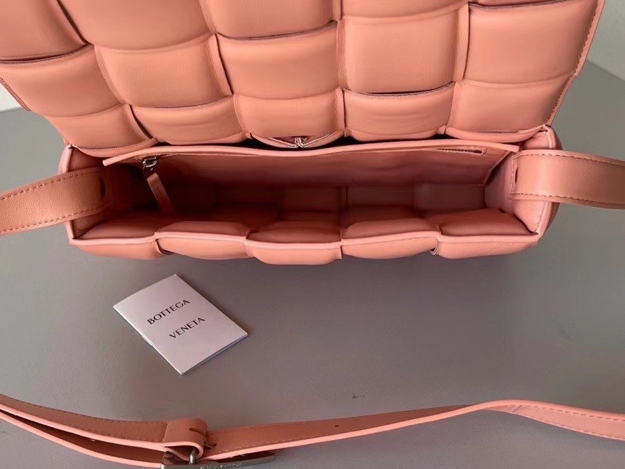 Bottega Veneta Padded Cassette Bag In Peachy Lambskin