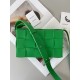 Bottega Veneta Cassett Bag In Green Intrecciato Lambskin