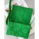 Bottega Veneta Cassett Bag In Green Intrecciato Lambskin