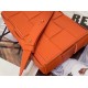 Bottega Veneta Cassett Bag In Orange Intrecciato Lambskin