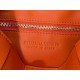 Bottega Veneta Cassett Bag In Orange Intrecciato Lambskin