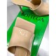 Bottega Veneta Stretch Mules 90mm In Beige Patent Leather