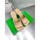 Bottega Veneta Stretch Mules 90mm In Beige Patent Leather