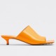 Bottega Veneta Stretch Mules 40mm In Orange Lambskin