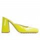 Bottega Veneta Tower Mules In Yellow Patent Calfskin