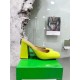 Bottega Veneta Tower Mules In Yellow Patent Calfskin